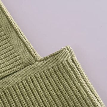 Women Sexy Strapless Tube Crop Top Knitted Halter Neck Bustier Tops Aesthetic Clothes Going Out Top Green S