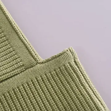 Women Sexy Strapless Tube Crop Top Knitted Halter Neck Bustier Tops Aesthetic Clothes Going Out Top Green S