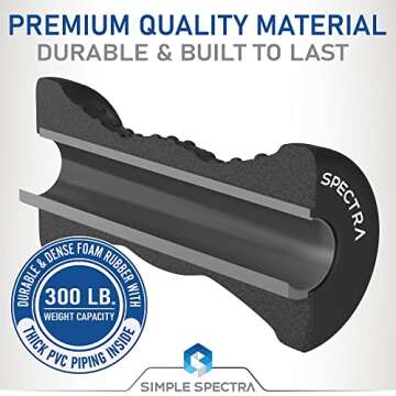 Simple Spectra Foot Massager Roller & Spiky Ball Therapy Set - Massage Tool for Muscle Pain Relief from Plantar Fasciitis | Best for Trigger Point Release, Acupressure Reflexology with eBook Guide