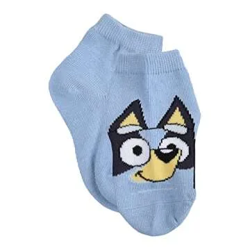 Bluey Boys Quarter Socks, Grey, Medium US