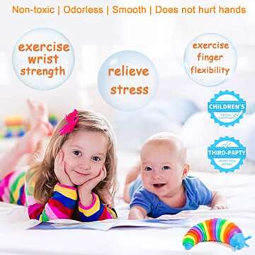 IFiwin Fidget Slug, Sensory Slug Fidget Toys for Autistic Kids & Adults, My The Orders, Fidget Stres...