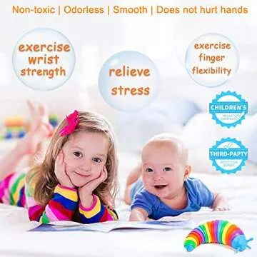 IFiwin Fidget Slug, Sensory Slug Fidget Toys for Autistic Kids & Adults, My The Orders, Fidget Stres...