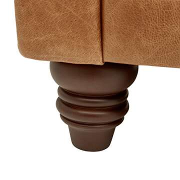 Amazon Brand - Stone & Beam Bradbury Chesterfield Tufted Leather Sofa Couch, 93", Cognac