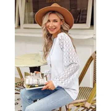 MIHOLL Women's Sweater Casual Oversized Baggy Loose Fitting Shirts Long Sleeve Pullover Tops (White, Large)