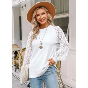 MIHOLL Women's Sweater Casual Oversized Baggy Loose Fitting Shirts Long Sleeve Pullover Tops (White, Large)