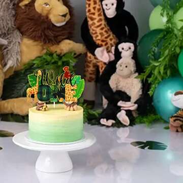 Wild One Jungle Cake Topper for Baby First Birthday