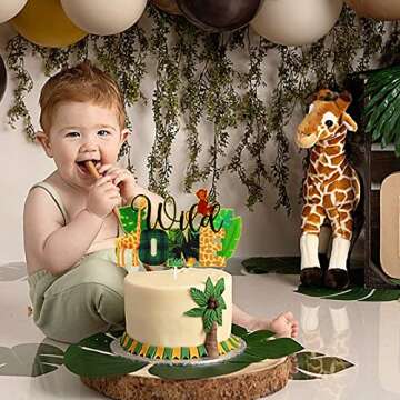 Wild One Jungle Cake Topper for Baby First Birthday