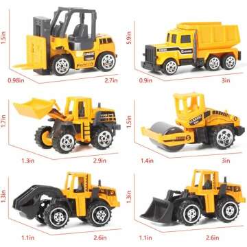 Jenilily Die-cast Construction Vehicle Set for Kids