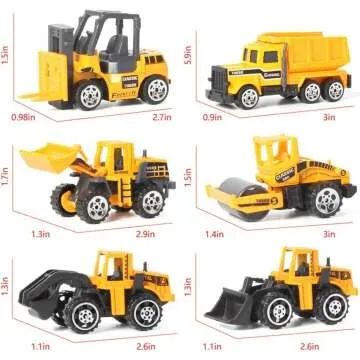 Jenilily Die-cast Construction Vehicle Set for Kids