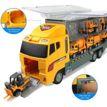 Jenilily Die-cast Construction Vehicle Set for Kids