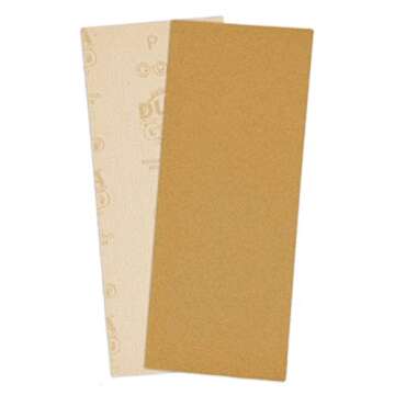 Dura-Gold Premium 1/3 Sheet Gold Sandpaper Sheets, 120 Grit (Box of 20) - 3-2/3" x 9" Size Hook & Loop Backing, Wood Furniture Woodworking, Auto Paint - Jitterbug Sanders, Clip-On, Hand Sanding Blocks