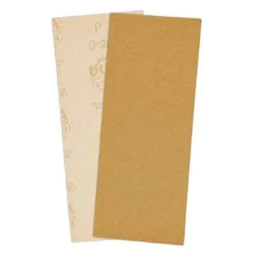 Dura-Gold Premium 1/3 Sheet Gold Sandpaper Sheets, 120 Grit (Box of 20) - 3-2/3" x 9" Size Hook & Loop Backing, Wood Furniture Woodworking, Auto Paint - Jitterbug Sanders, Clip-On, Hand Sanding Blocks