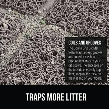 Gorilla Grip Cat Litter Box Mat for Easy Cleaning and Comfort