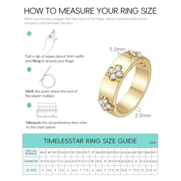 TIMELESSTAR Clover Moissanite Ring for Women - Elegant & Durable