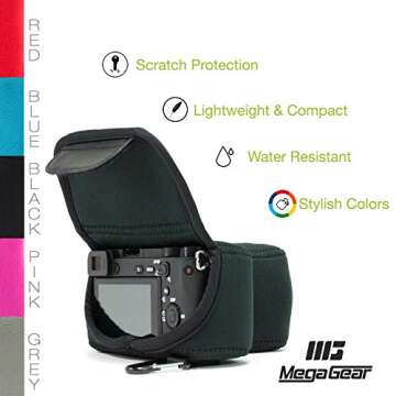 MegaGear Neoprene Camera Case for Sony Alpha A6400/A6500  - Lightweight Protection