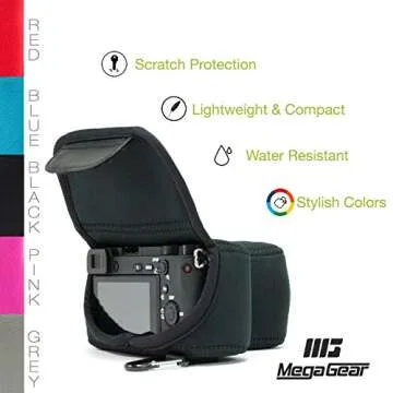 MegaGear Neoprene Camera Case for Sony Alpha A6400/A6500  - Lightweight Protection