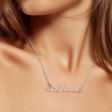 Yopicks Custom Name Necklace Personalized Sterling Silver