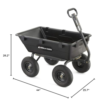 Gorilla Carts Heavy Duty Yard Dump Cart 1200 Lb Capacity