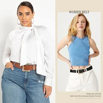 AWAYTR Leather Western Belts for Women - Stylish and Durable