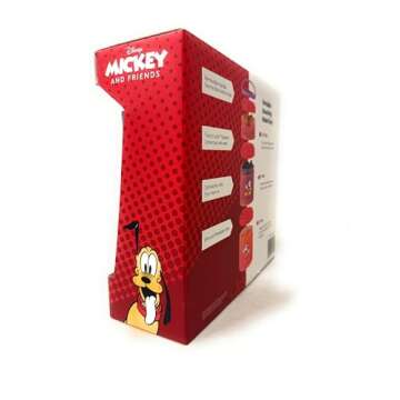 Whiskware Portable Stackable Snack Containers for Kids, Mickey and Friends 3 Pack Snack Stacks Set, Great For School or Travel!, Normal, Red, 1591321
