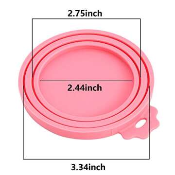 SLSON 6 Pack Pet Food Can Cover Universal Silicone Cat Dog Food Can Lids for Pet Food Storage 1 Fit 3 Standard Size Dishwasher
