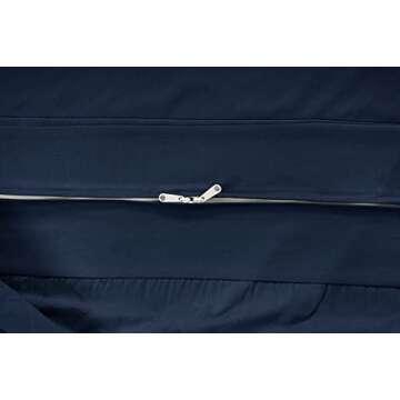 LANE LINEN Futon Covers Full Size, 100% Cotton Futon Slipcovers, Full Size Futon Mattress Cover for Futon Sofa Bed, Foldable Armless Sofa Cover, Zippered Futon Couch Cover - Dark Blue