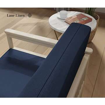 LANE LINEN Futon Covers Full Size, 100% Cotton Futon Slipcovers, Full Size Futon Mattress Cover for Futon Sofa Bed, Foldable Armless Sofa Cover, Zippered Futon Couch Cover - Dark Blue