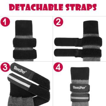 BINGPET Dog Socks - Waterproof Anti-Slip Paw Protector