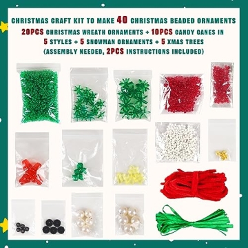 Holiday Beaded Ornament Crafts Kit for All Ages