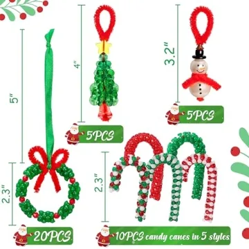 Holiday Beaded Ornament Crafts Kit for All Ages