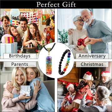 7 Chakra Healing Necklace & Bracelet Set for Everyone