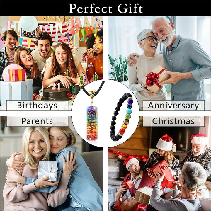 7 Chakra Healing Necklace & Bracelet Set for Everyone