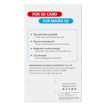 Heiying Cow Print SD Card Holder Case for 40 Cards