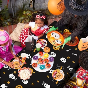Tbsone Halloween Tablecloths - 3 Pack for Festive Decor