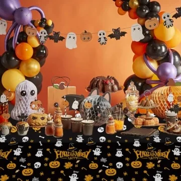 Tbsone Halloween Tablecloths - 3 Pack for Festive Decor