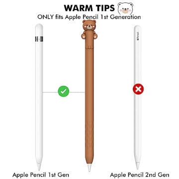 Adorable NIUTRENDZ Cow Apple Pencil Case - Silicone Cover