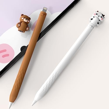Adorable NIUTRENDZ Cow Apple Pencil Case - Silicone Cover