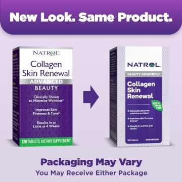 Natrol Collagen Skin Renewal, Dietary Supplement for Beauty Advanced, 120 Tablets, Up to a 40 Day Su...