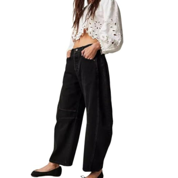 Stylish Women’s Mid Rise Barrel Jeans for Comfort & Style