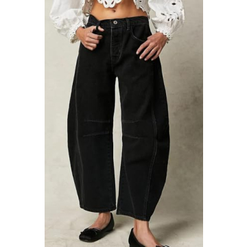 Stylish Women’s Mid Rise Barrel Jeans for Comfort & Style