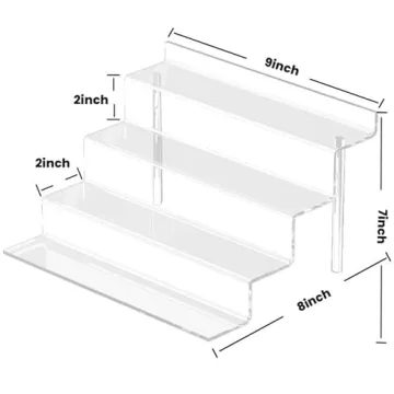 4 Tier Clear Acrylic Perfume Organizer for Perfect Display