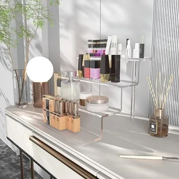 4 Tier Clear Acrylic Perfume Organizer for Perfect Display