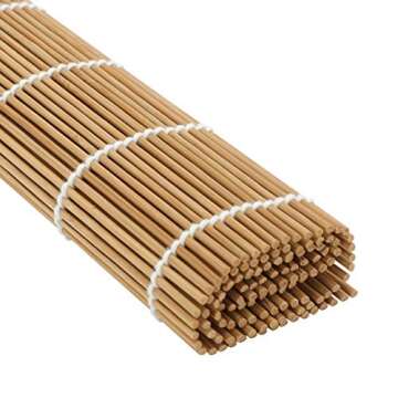 VizGiz 9 Pack Sushi Making Kit Maker Set Including 2 Sushi Roller, 5 Pairs of Chopsticks, 1 Paddle, 1 Spreader Rolling Mat Pad Equipment Rice Bamboo for Beginner Learner Chef Home Made