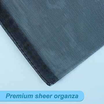 HRX 100pcs Black Organza Gift Bags 4 x 6 inches for Elegant Weddings and Special Celebrations