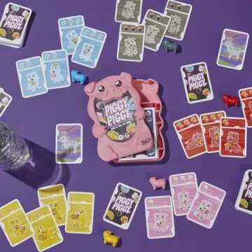 Piggy Piggy Card Game | Fun Family Games for Kids, Teens, and Adults | Ages 7 and Up | 2 to 6 Players I 20 Mins. Average | Quick-Playing Travel Games