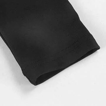 Artfish Women Long Sleeve Scoop V Neck Crop Top Slim Fitted Shirts Black, S