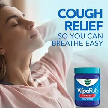 Vicks VapoRub, Original, Cough Suppressant, Topical Chest Rub & Analgesic Ointment, Medicated Vicks Vapors, Relief from Cough Due to Cold, Aches & Pains, 1.76oz each (pack of 3)