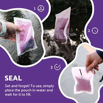 OTS Osmo Seal - 8 Pack. Fresh & Salt Water Filter - Portable Emergency desalination/Water Purifier Survival System Perfect for Outdoor Survival, Marine Emergency, and Disaster preparedness.