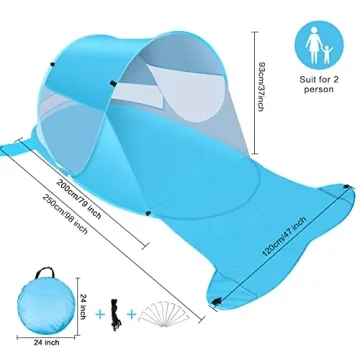 Instant Pop Up Beach Tent for Family Use
