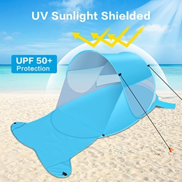 Instant Pop Up Beach Tent for Family Use